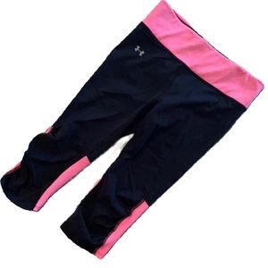 UNDER ARMOUR PINK MESH YOGA ATHLETIC PANTS SMALL